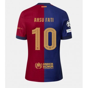 Billiga Barcelona Ansu Fati #10 Hemmatröja 2024-25 Kortärmad